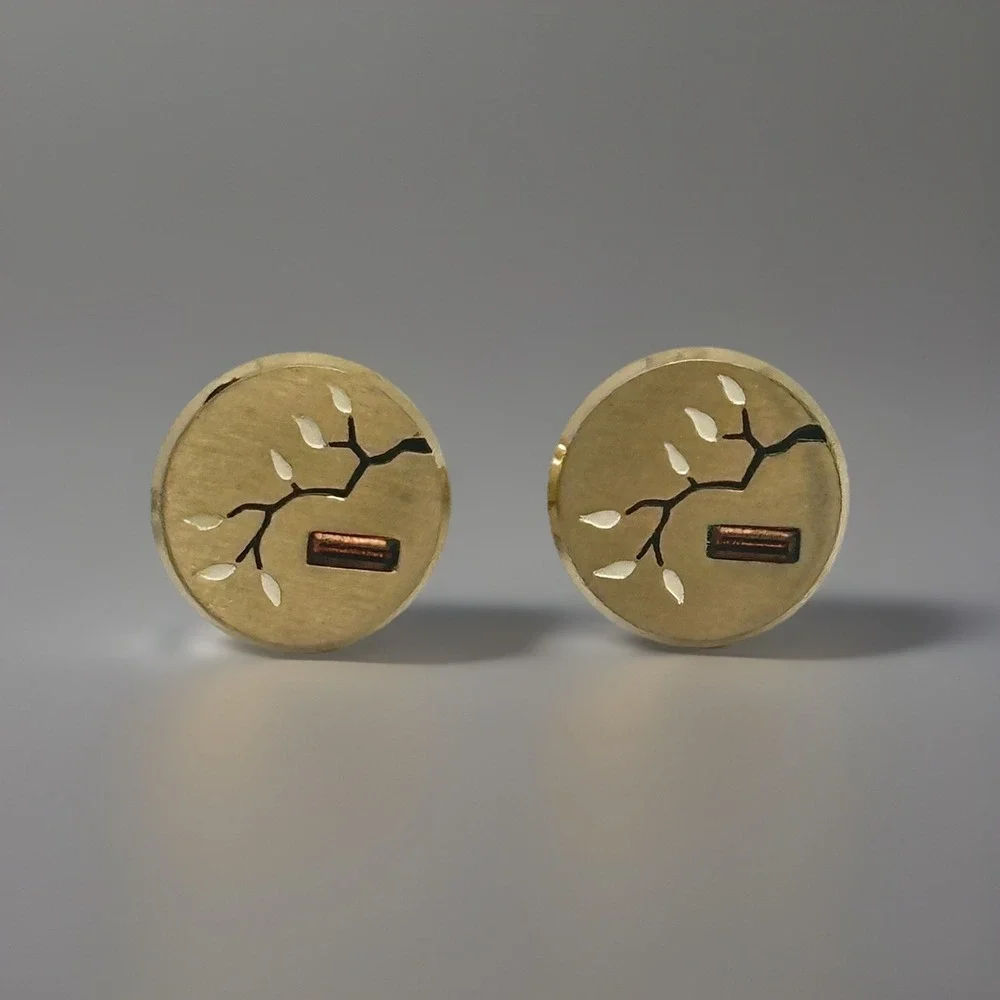 VTG Cufflinks & Tie Clips Lot Gold Silver Tone Mix Geometric Horse Tree Star